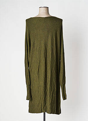 Robe pull coupe droite manches longues vert SMASH! femme