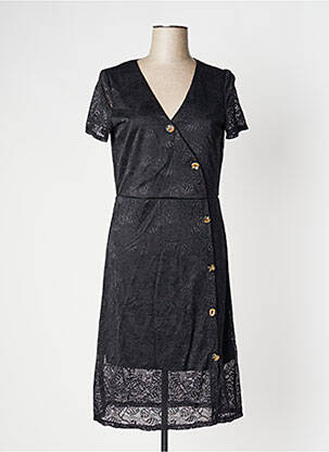 Robe mi-longue manches courtes manches courtes noir VERO MODA femme