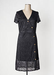 Robe mi-longue manches courtes manches courtes noir VERO MODA femme
