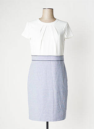 Robe mi-longue manches courtes manches courtes bleu S.OLIVER femme