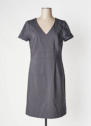 Robe mi-longue manches courtes manches courtes gris COMMA, femme