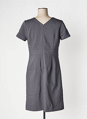 Robe mi-longue manches courtes manches courtes gris COMMA, femme