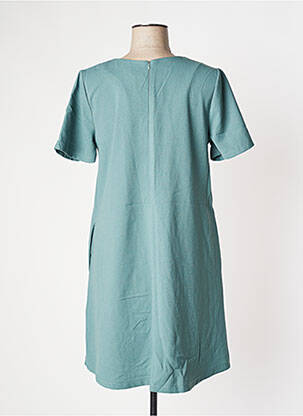Robe courte fermeture zippée au dos manches longues vert PAKO LITTO femme