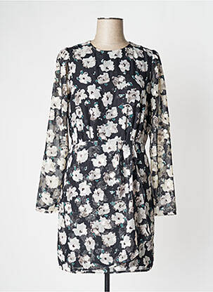 Robe courte coupe fluide manches longues noir BEST MOUNTAIN femme