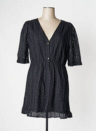 Robe courte coupe évasée manches courtes noir LA PETITE ETOILE femme
