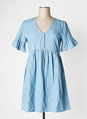 Robe courte coupe évasée manches courtes bleu LES TROPEZIENNES PAR M.BELARBI femme