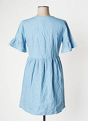 Robe courte coupe évasée manches courtes bleu LES TROPEZIENNES PAR M.BELARBI femme