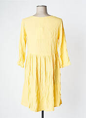 Robe courte jaune ICHI pour femme seconde vue