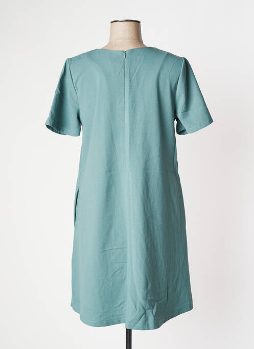 Robe courte fermeture zippée au dos manches longues vert PAKO LITTO femme