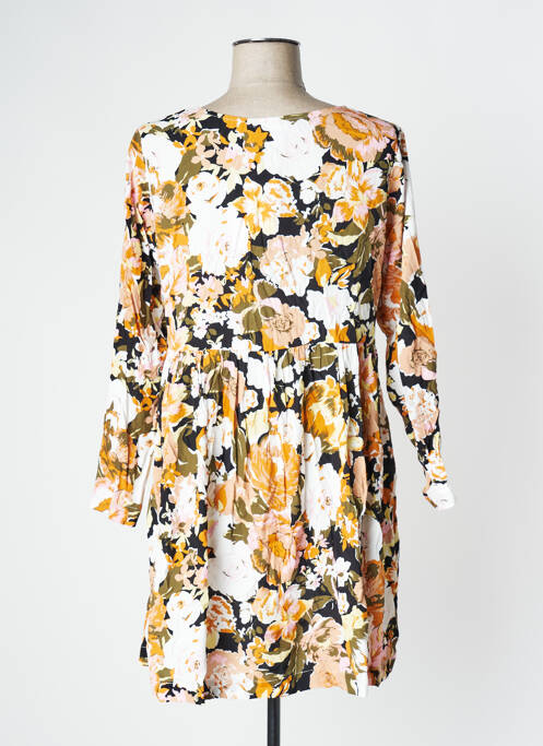 Robe courte orange ICHI pour femme