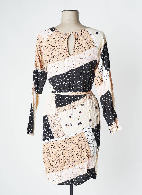 Robe mi-longue beige ICHI pour femme