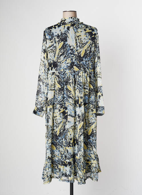 Robe mi-longue bleu ICHI pour femme