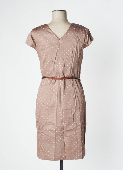 Robe mi-longue marron COMMA, pour femme