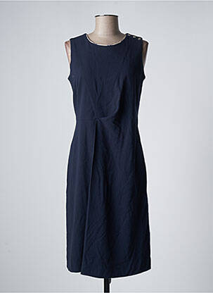 Robe mi-longue tissage crêpe sans manche bleu BARBOUR femme