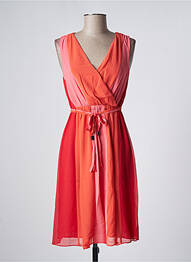 Robe mi-longue sans manche sans manche orange COMMA, femme