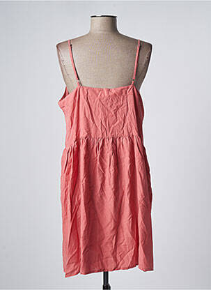 Robe mi-longue fines bretelles rose MUS & BOMBON femme