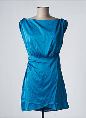Robe courte manches courtes manches courtes bleu GUESS femme
