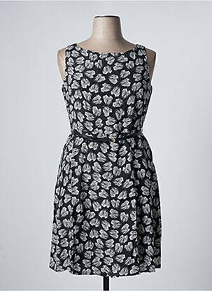 Robe mi-longue coupe évasée sans manche noir COMMA, femme