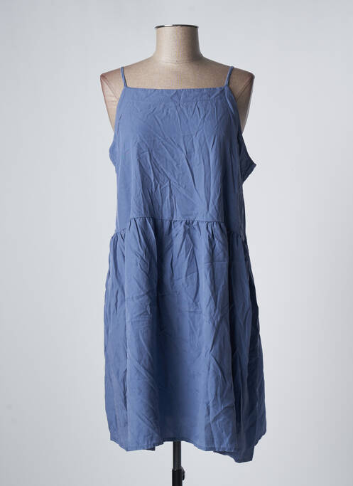 Robe mi-longue fines bretelles bleu MUS & BOMBON femme