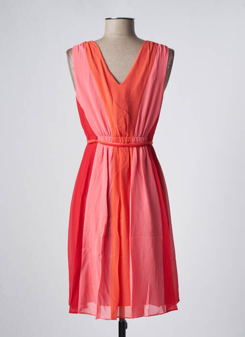 Robe mi-longue orange COMMA, pour femme