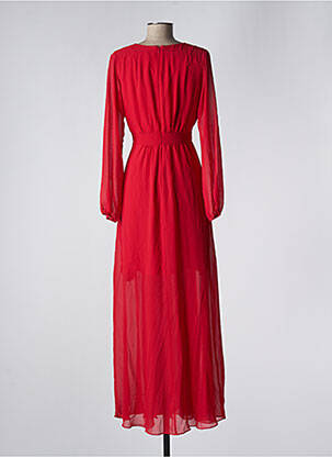Robe longue manches longues manches longues rouge COMMA, femme