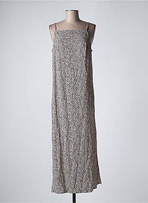 Robe longue manches bretelles ajustables fines bretelles noir MUS & BOMBON femme