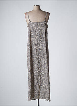 Robe longue manches bretelles ajustables fines bretelles noir MUS & BOMBON femme