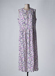 Robe longue imprimé fleurs sans manche violet TOM TAILOR femme