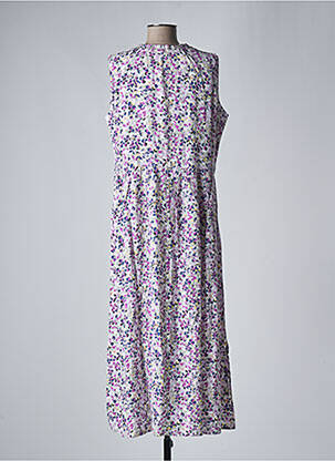 Robe longue tissage popeline sans manche violet TOM TAILOR femme