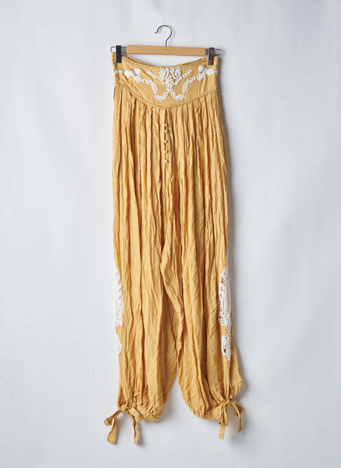 Combi-pantalon poches sans manche jaune GIPSY QUEEN femme