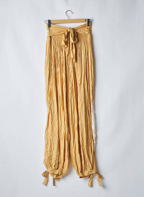 Combi-pantalon poches sans manche jaune GIPSY QUEEN femme