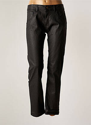 Pantalon slim tissage enduit taille normale noir REIKO femme