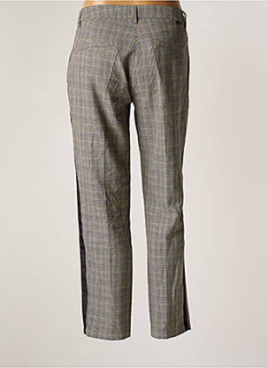 Pantalon chino broderie galons latéraux taille normale gris REIKO femme