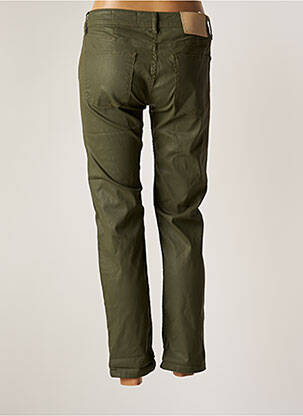 Pantalon slim tissage enduit taille normale vert REIKO femme