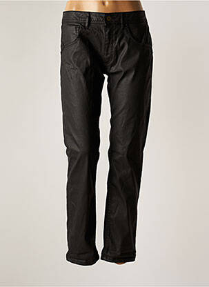 Pantalon slim tissage enduit taille normale noir REIKO femme