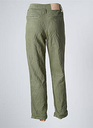 Pantalon large fermeture zippée sous rabat boutonné taille normale vert REIKO femme