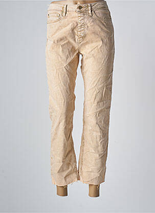 Pantalon 7/8 stretch taille normale beige REIKO femme