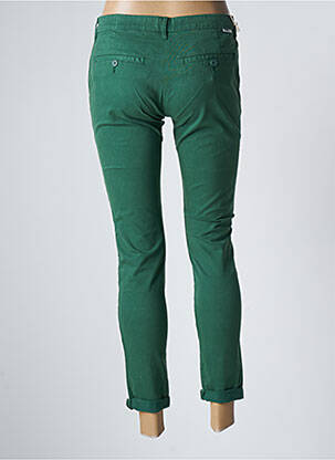 Pantalon 7/8 stretch taille normale vert REIKO femme