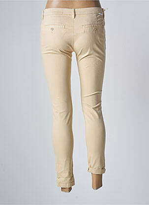 Pantalon chino tissage popeline taille normale beige REIKO femme