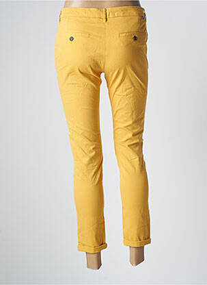 Pantalon 7/8 stretch taille normale jaune REIKO femme