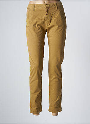Pantalon 7/8 stretch taille normale marron REIKO femme
