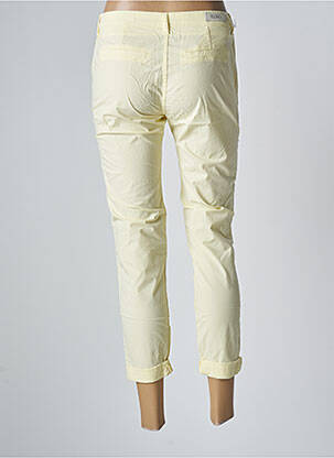 Pantalon 7/8 stretch taille normale jaune REIKO femme