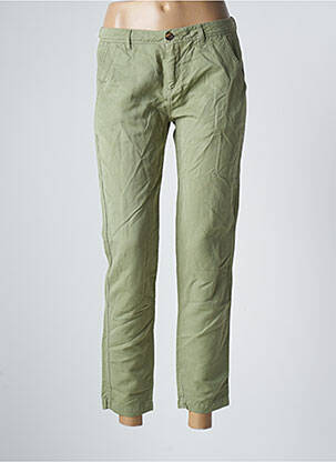 Pantalon 7/8 coupe chino taille normale vert REIKO femme