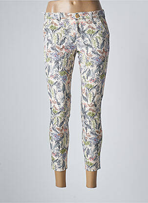 Pantalon 7/8 stretch taille normale beige REIKO femme