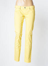 Pantalon slim taille basse taille basse jaune GAS femme