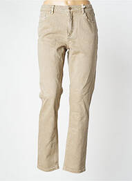 Pantalon slim stretch taille normale beige NAGEV femme