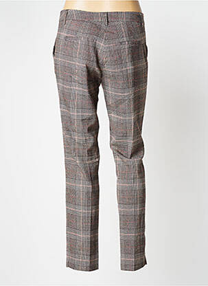 Pantalon slim tissage popeline taille normale marron COPENHAGEN femme