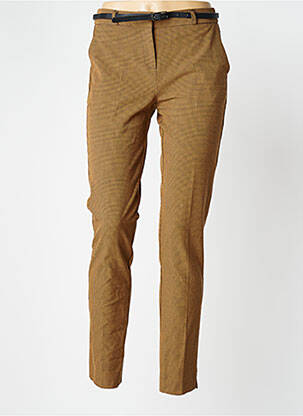 Pantalon slim tissage popeline taille normale marron BEST MOUNTAIN femme