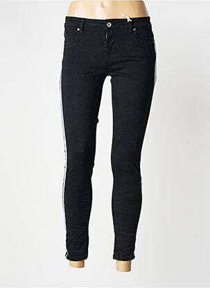 Pantalon slim stretch taille normale noir LETIZ MODA femme