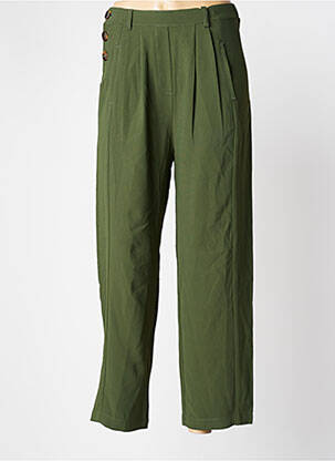 Pantalon droit vert ORFEO pour femme